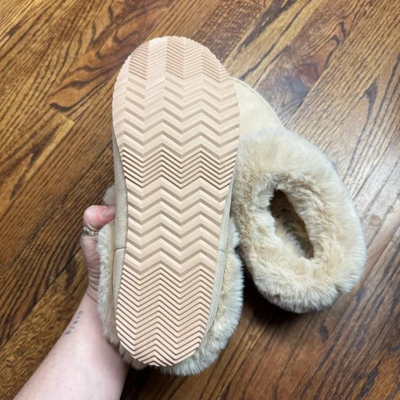 Sorel Go™ Coffee Run Faux Fur Slippers – Natural Tan / Sea Salt - Picture 5 of 9